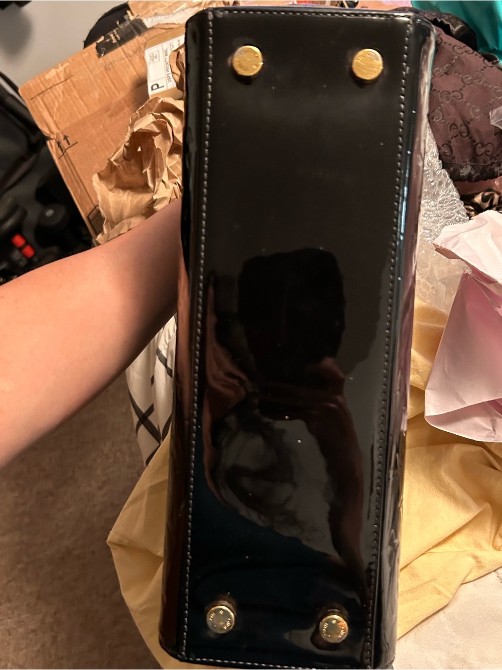 Louis Vuitton Deep Black Brea MM Vernis - Picture 2 of 13